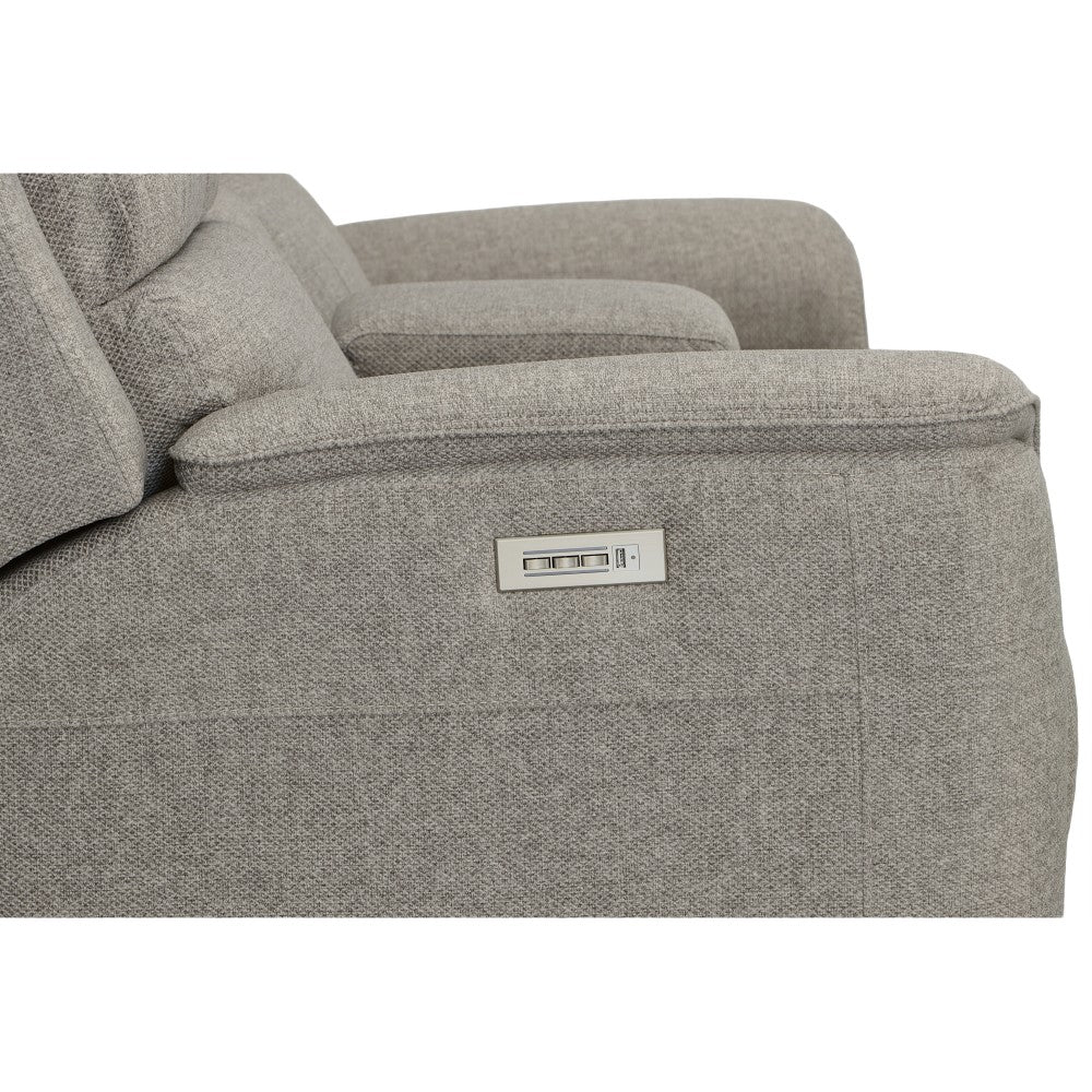 Henry Power Reclining Loveseat with Console & Power Headrests & Lumbar - Fabric 425-01