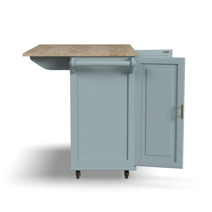 Dolly Madison Drop Leaf Kitchen Cart - Blue - 5000003834