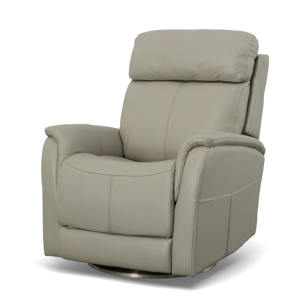 View Power Swivel Recliner with Power Headrest - Leather 050-01