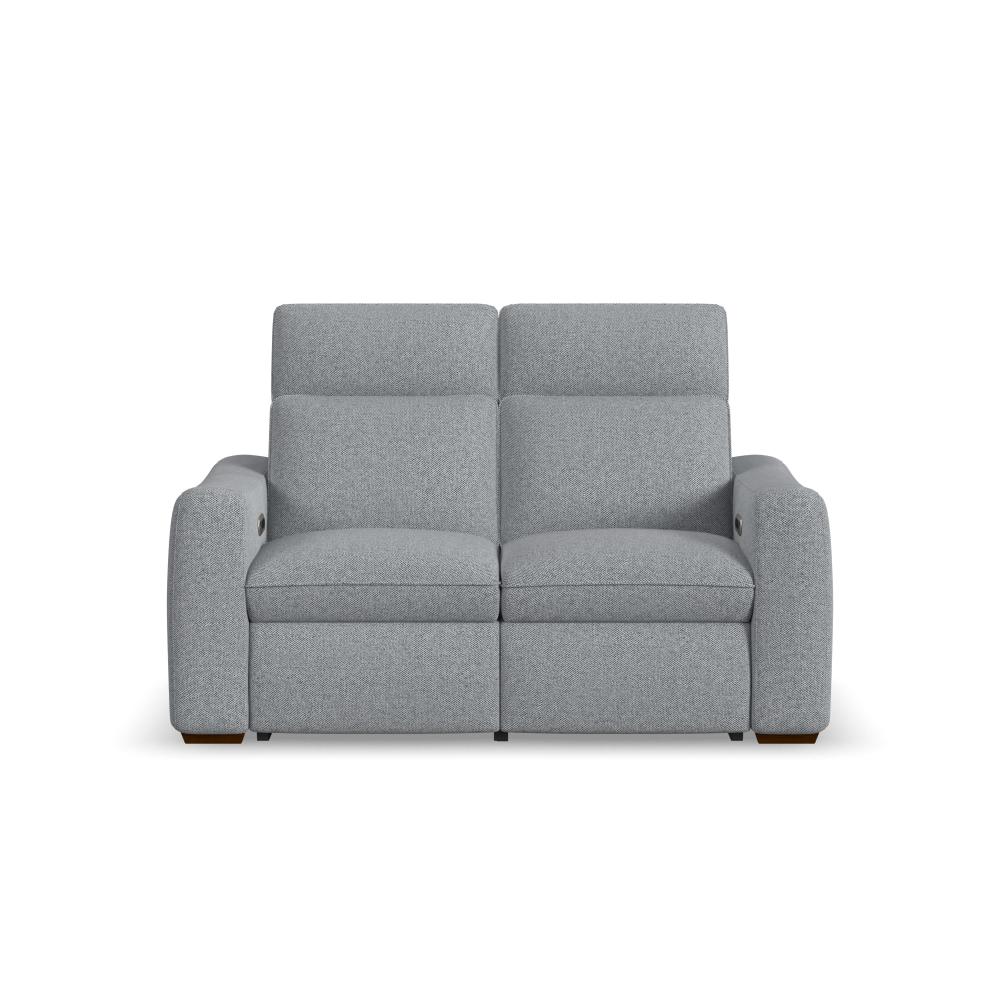Ava Power Reclining Loveseat with Power Headrest & Lumbar - Fabric 157-40