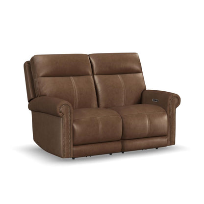 Alexander Power Reclining Loveseat with Power Headrest & Lumbar - Leather 706-71