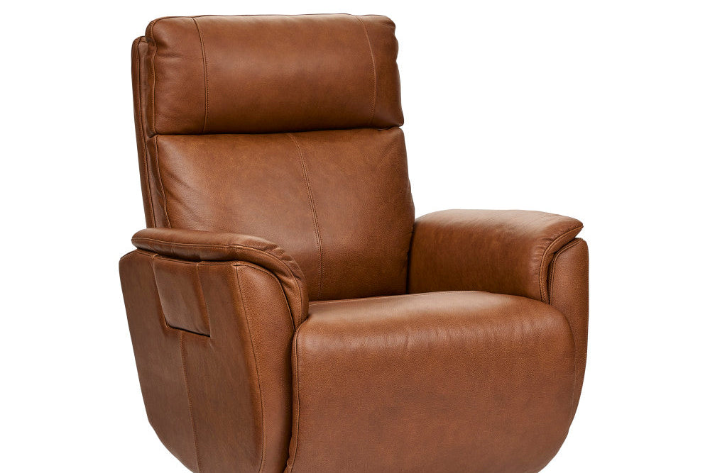 Cove Power Swivel Recliner with Power Headrest, Lumbar, Heat, & Massage - Leather 896-74