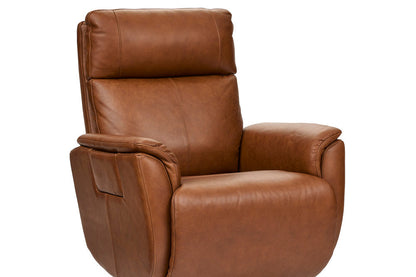 Cove Power Swivel Recliner with Power Headrest, Lumbar, Heat, & Massage - Leather 896-74