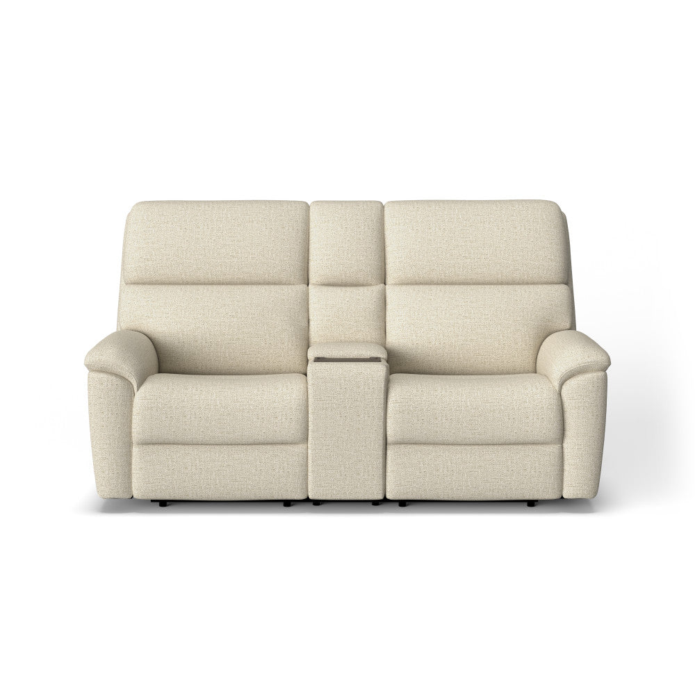 Porter Power Reclining Loveseat with Console, Power Headrests & Lumbar - Fabric 365-80