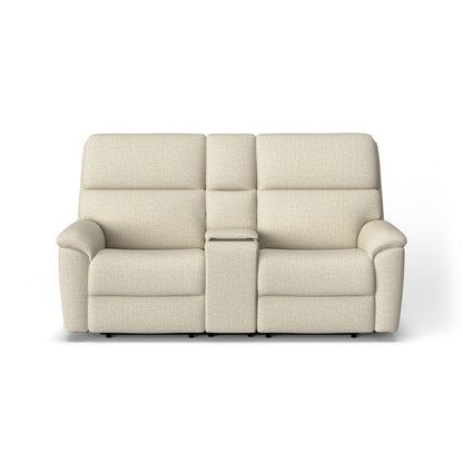 Porter Power Reclining Loveseat with Console, Power Headrests & Lumbar - Fabric 365-80