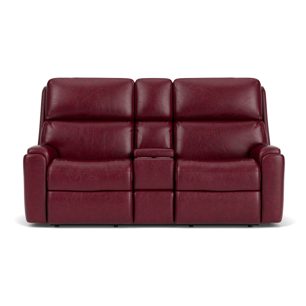 Rio Reclining Loveseat with Console - Leather 173-02