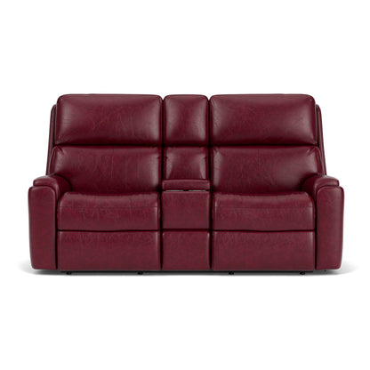 Rio Reclining Loveseat with Console - Leather 173-02