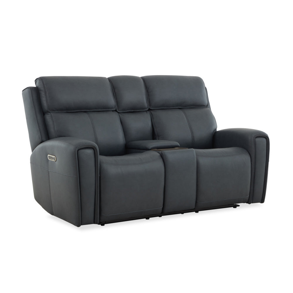 Warren Power Reclining Loveseat with Console, Power Headrest & Lumbar - Default Title