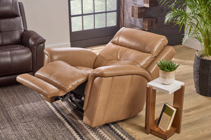 Ranger Power Recliner with Power Headrest, Lumbar, Heat & Massage - Brown