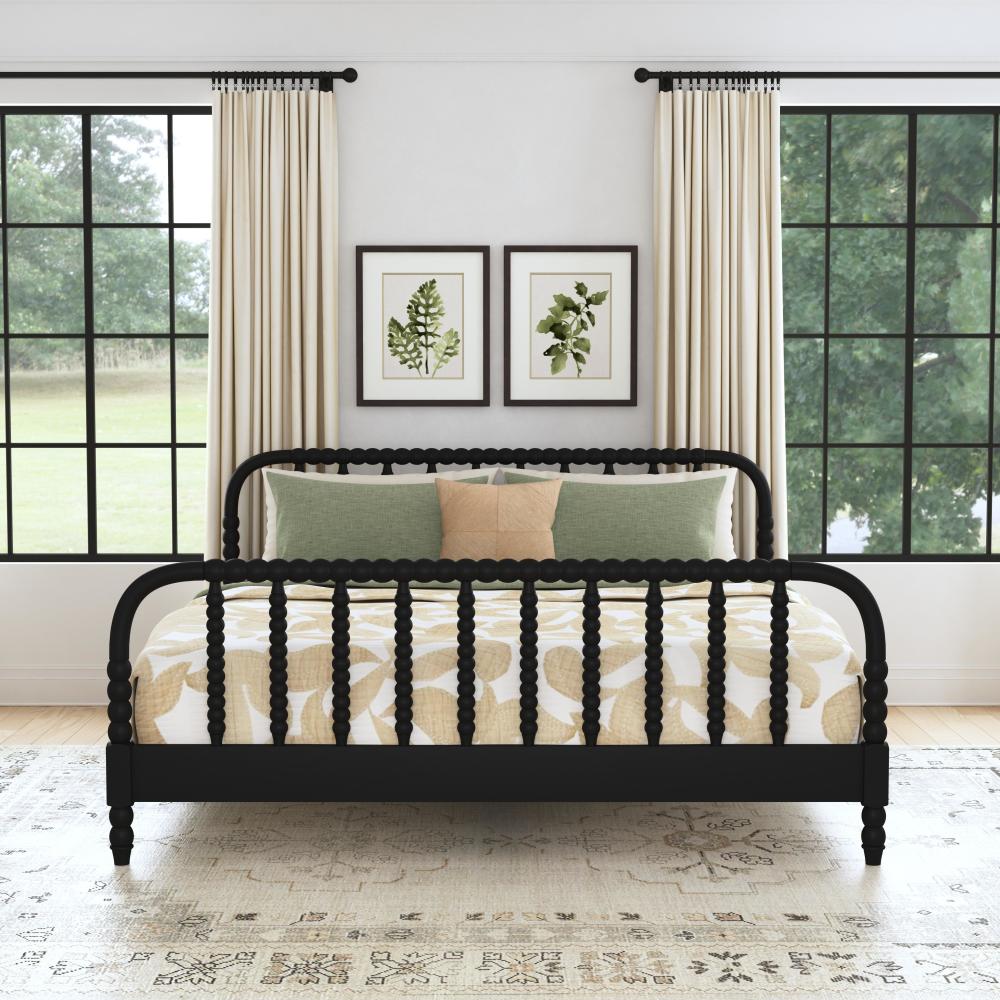 Spindle King Bed - Black