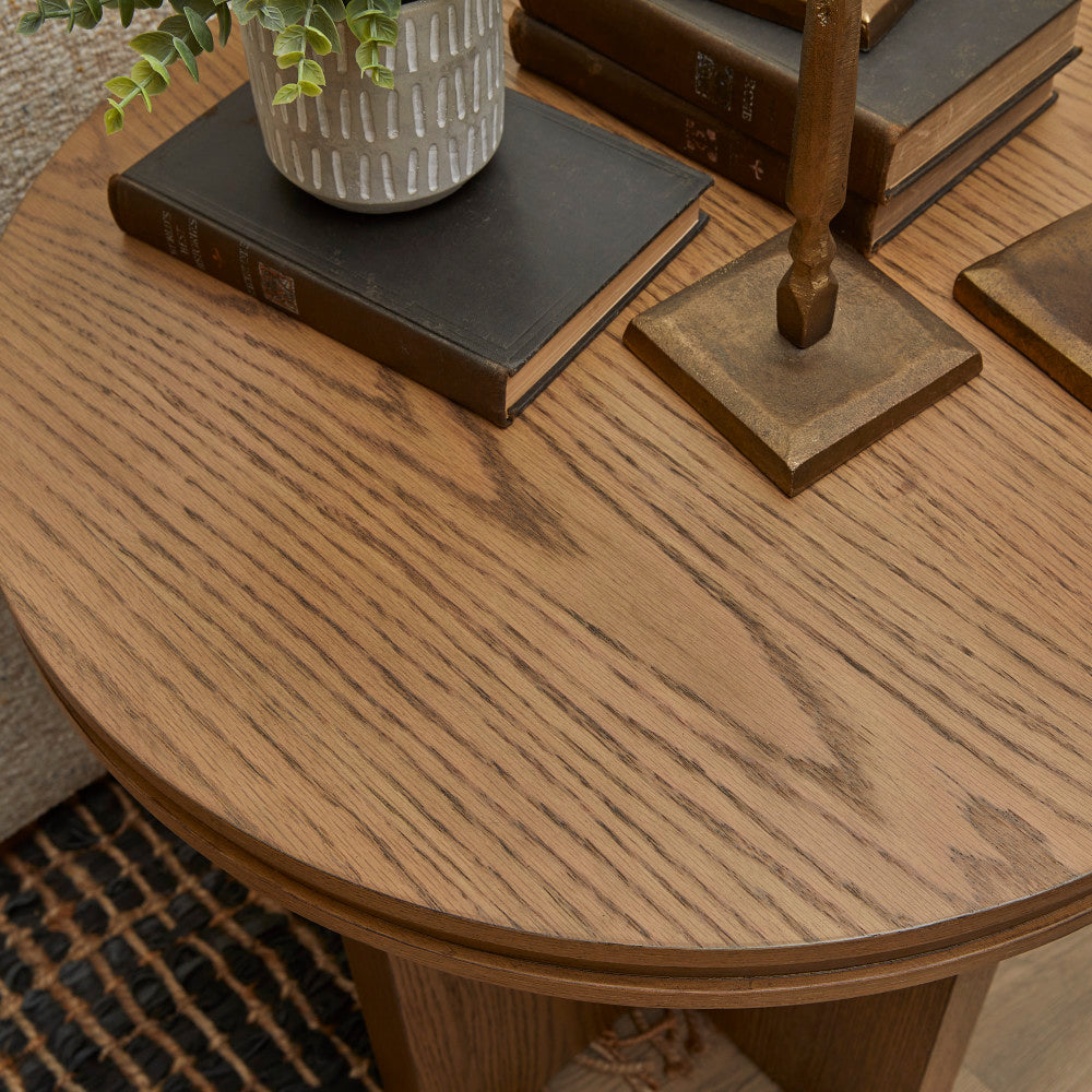 Waterfall Round End Table - Brown