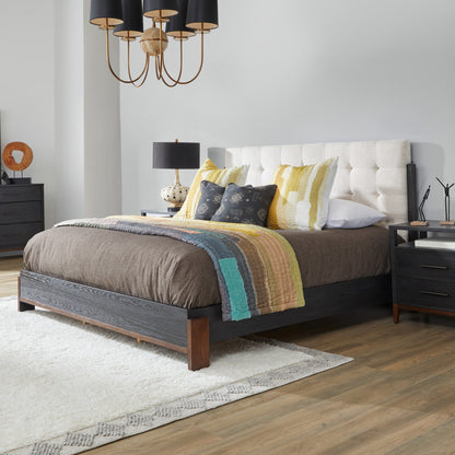 Waterfall King Upholstered Bed - Default Title