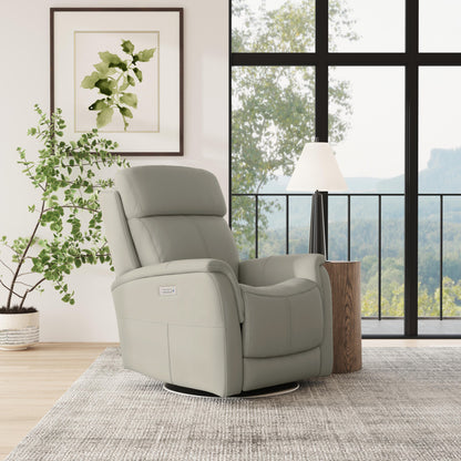 View Power Swivel Recliner with Power Headrest - Leather 050-01