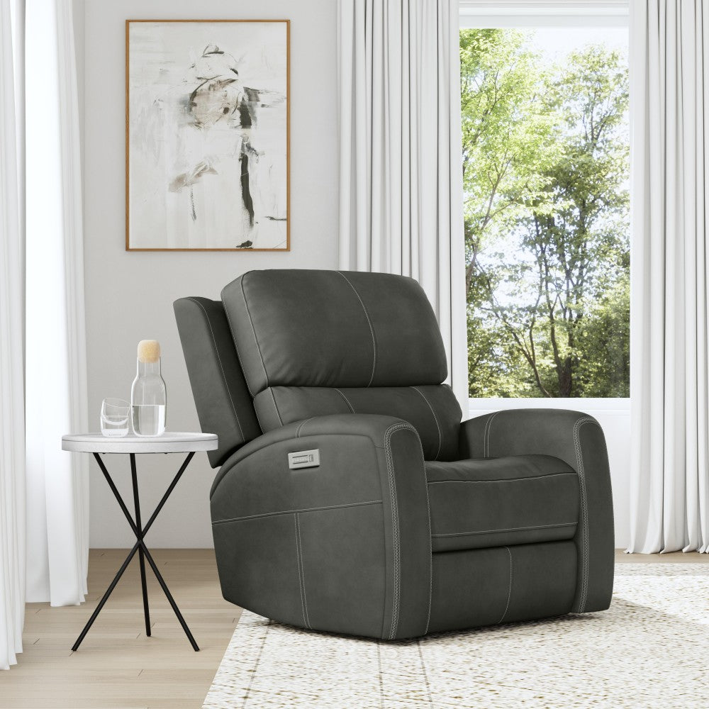 Linden Power Recliner with Power Headrest & Lumbar - Leather 946-02
