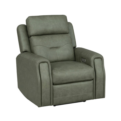 Felix Power Recliner with Power Headrest, Lumbar, Heat & Massage - Leather 408-21