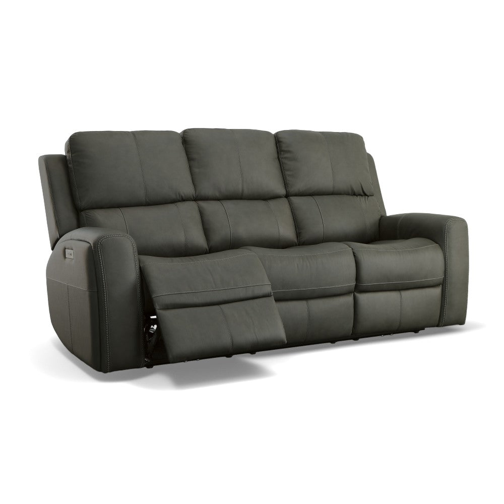 Linden Power Reclining Sofa with Power Headrests & Lumbar - Leather 946-02