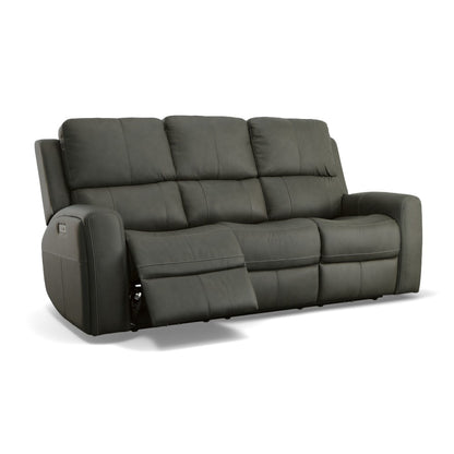 Linden Power Reclining Sofa with Power Headrests & Lumbar - Leather 946-02