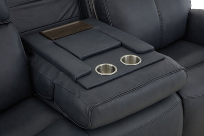 Warren Power Reclining Sofa with Console, Power Headrest & Lumbar - Default Title