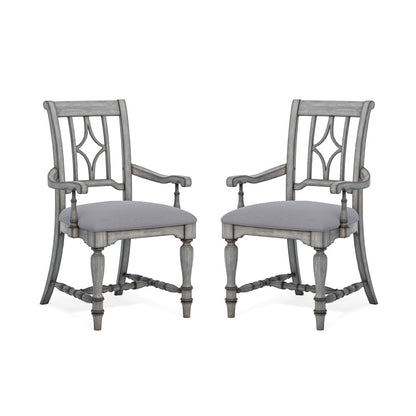 Plymouth Pair of Upholstered Arm Dining Chairs - Default Title