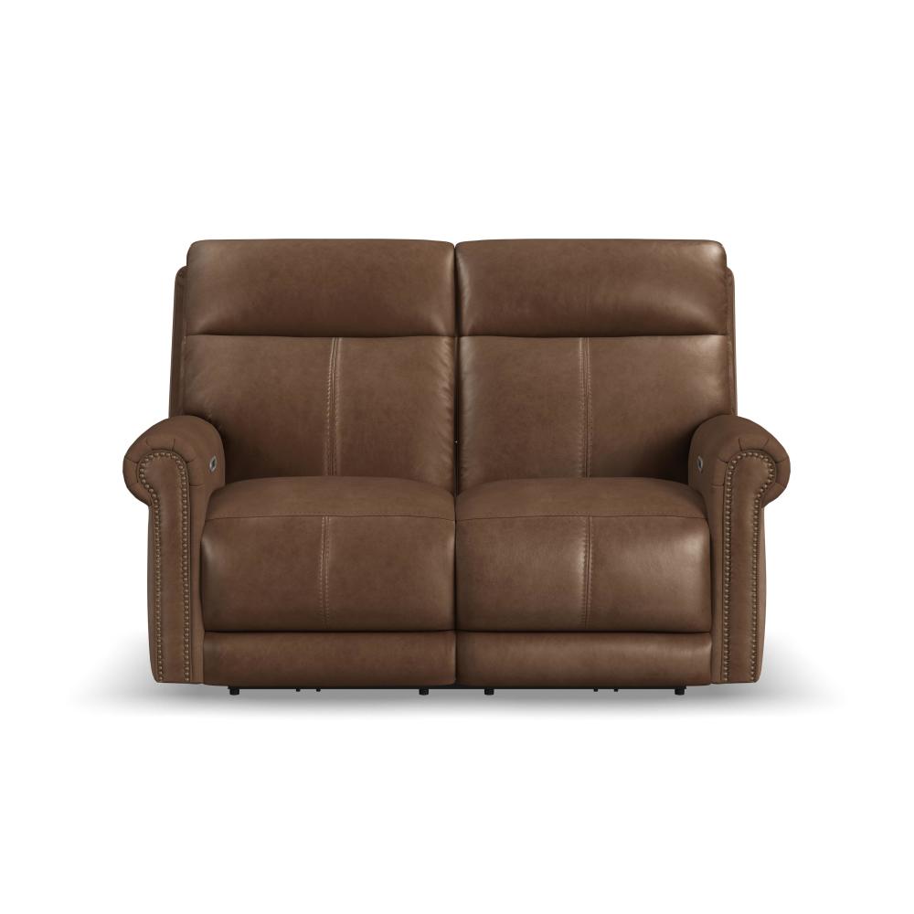 Alexander Power Reclining Loveseat with Power Headrest & Lumbar - Leather 706-71
