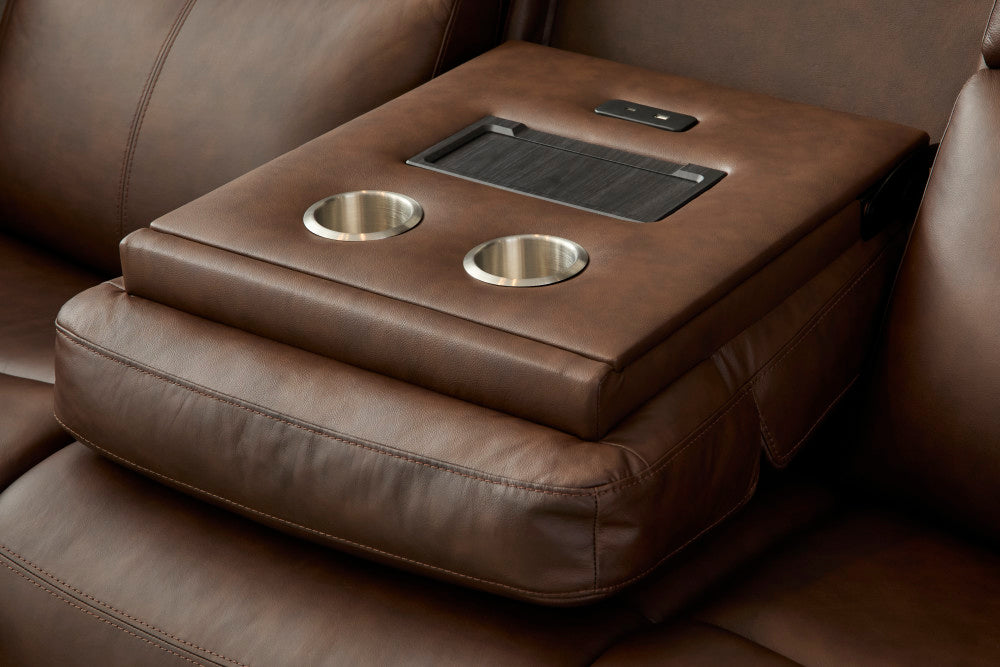 Alister Power Gliding Sofa with Power Headrests & Lumbar - Leather 946-71