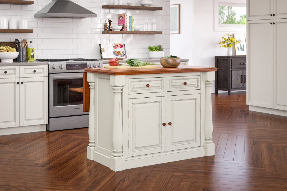 Monarch Kitchen Island - Off-White