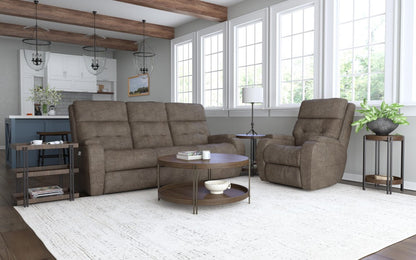 Strait Power Reclining Sofa with Power Headrests - Leather 653-80
