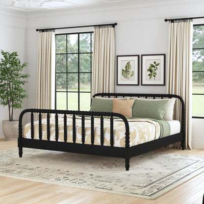 Spindle King Bed - Black