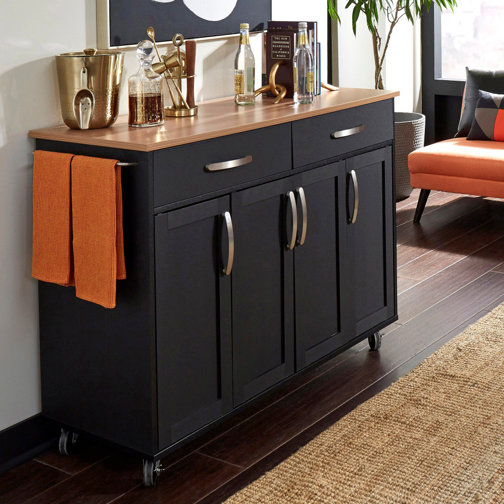 Storage Plus Kitchen Cart - Black