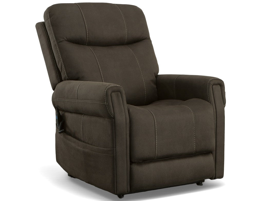 Jenkins Power Lift Recliner with Right-Hand Control & Power Headrest - Brown