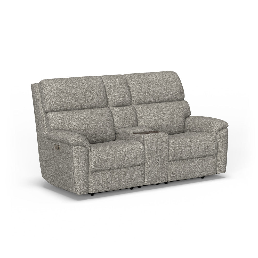 Porter Power Reclining Loveseat with Console, Power Headrests & Lumbar - Fabric 365-72