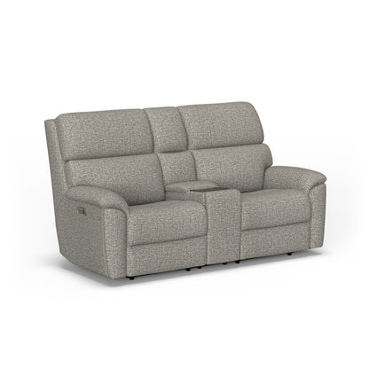 Porter Power Reclining Loveseat with Console, Power Headrests & Lumbar - Fabric 365-72