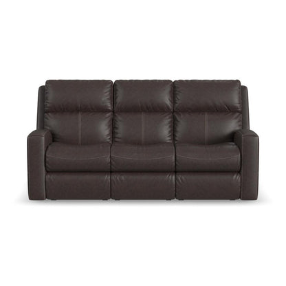 Score Power Reclining Sofa with Power Headrests & Lumbar - Leather 654-70