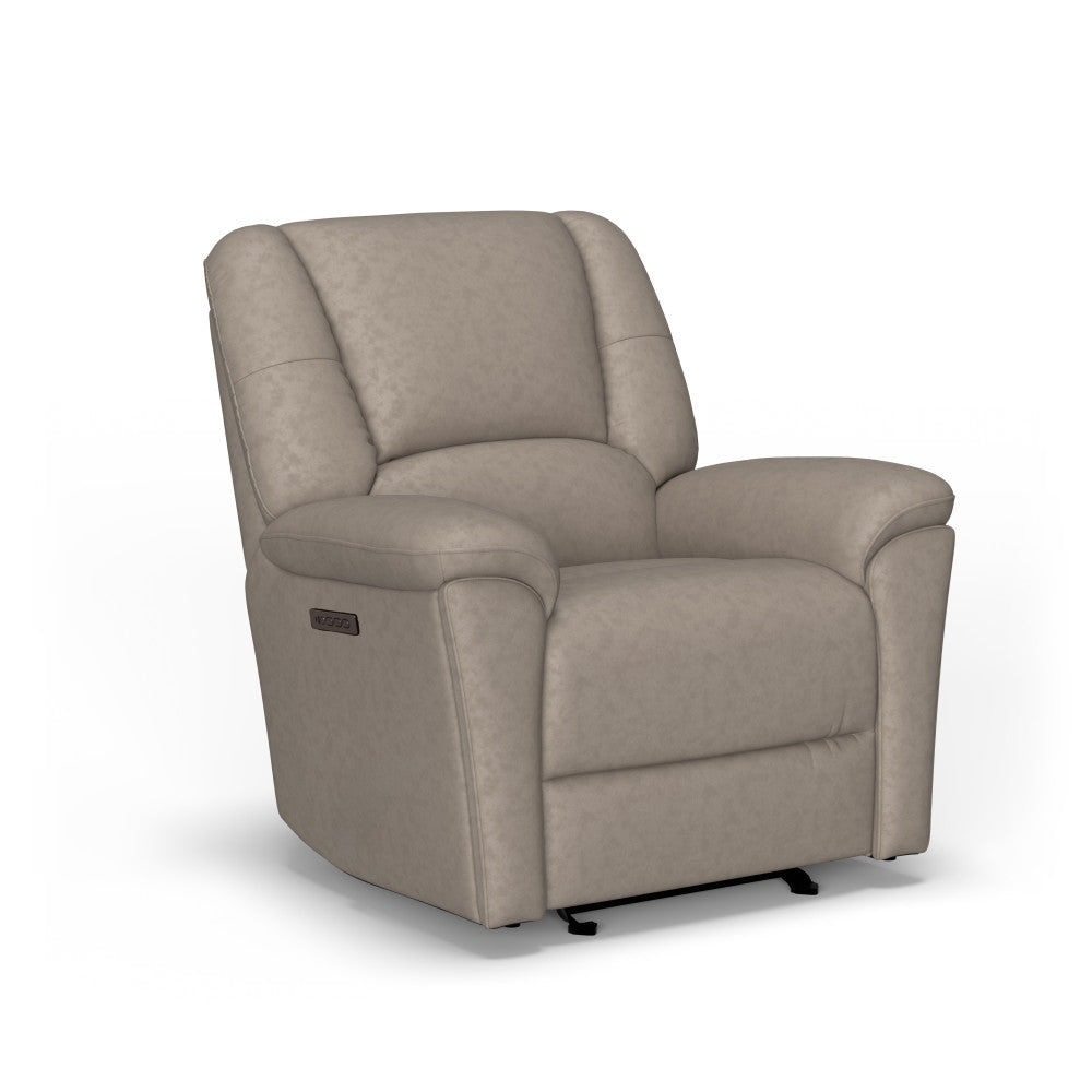 Plush Power Gliding Recliner with Power Headrest & Lumbar - Leather 654-01