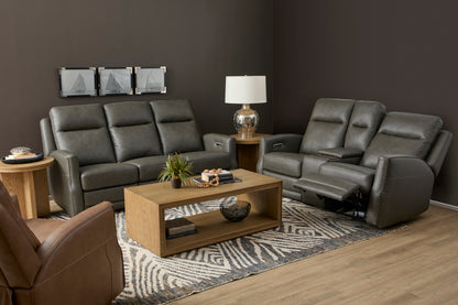 Maxwell Power Reclining Sofa with Power Headrests and Lumbar - Gray