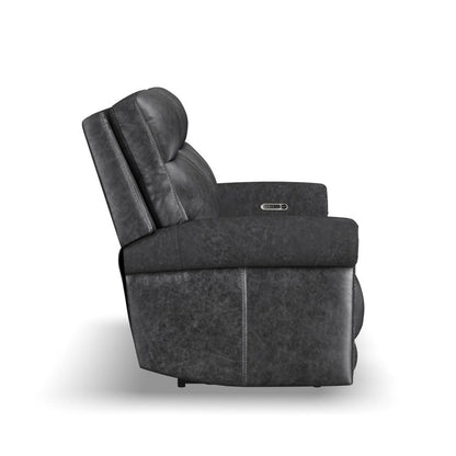 Alexander Power Reclining Loveseat with Power Headrest & Lumbar - Leather 706-03