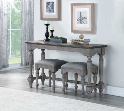 Plymouth Sofa Table - Gray, Brown - 5000003423