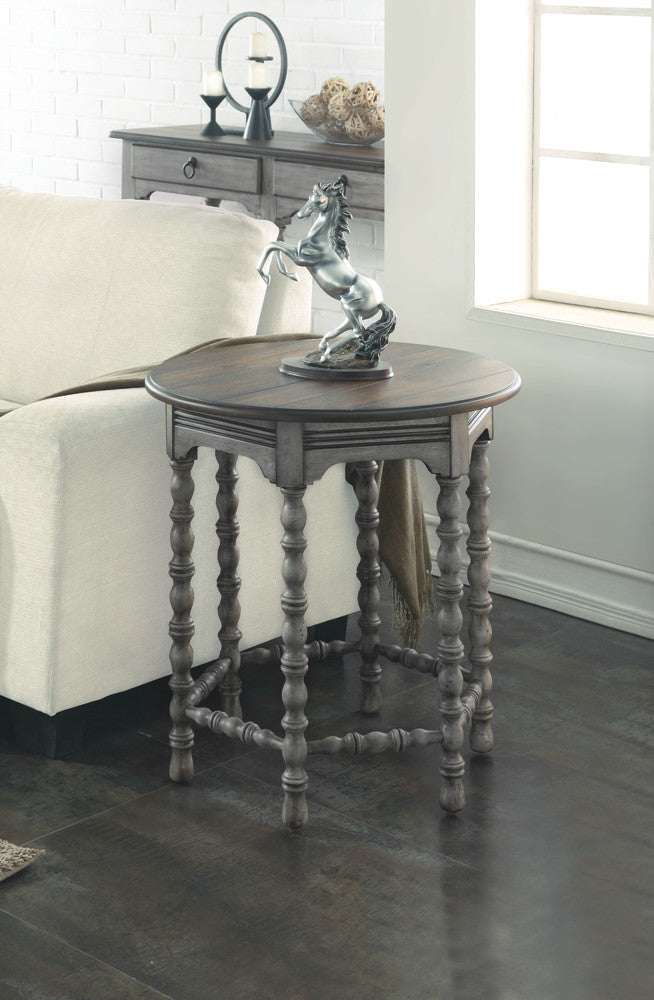 Plymouth End Table - Gray, Brown