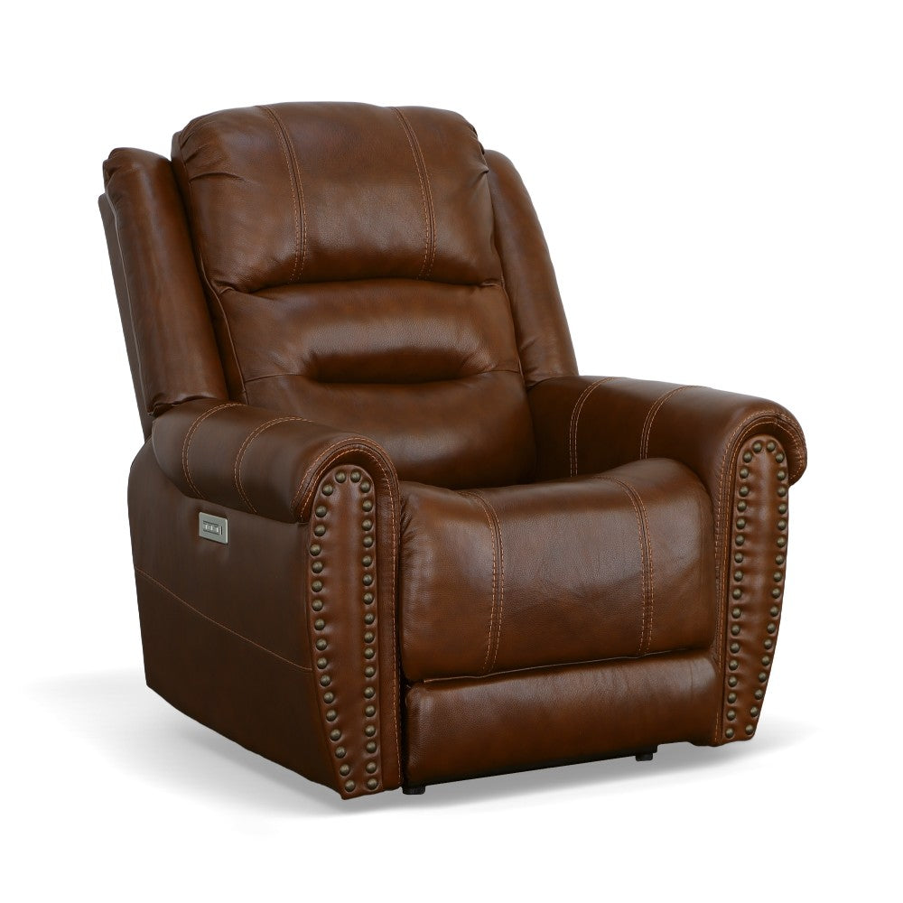 Oscar Power Recliner with Power Headrest - Leather 375-72