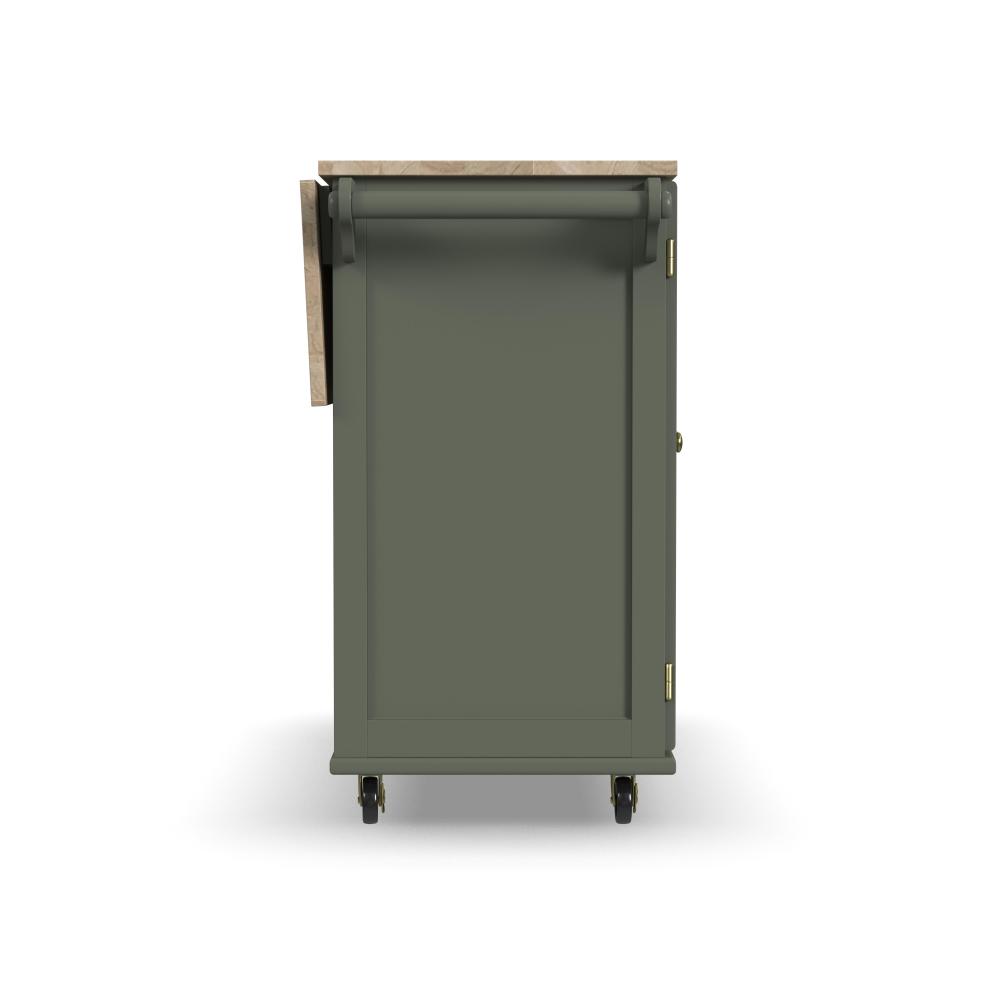 Dolly Madison Drop Leaf Kitchen Cart - Green