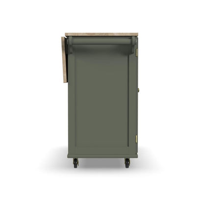 Dolly Madison Drop Leaf Kitchen Cart - Green