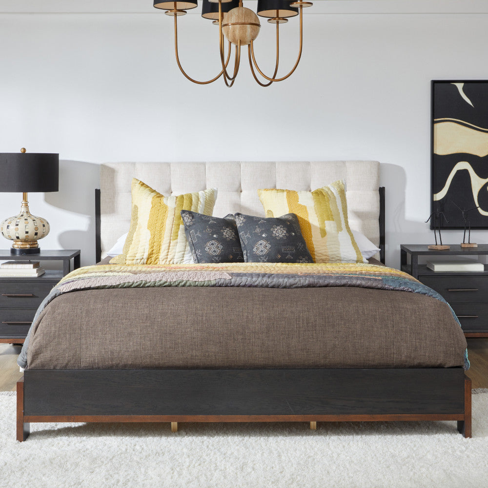 Waterfall King Upholstered Bed - Default Title