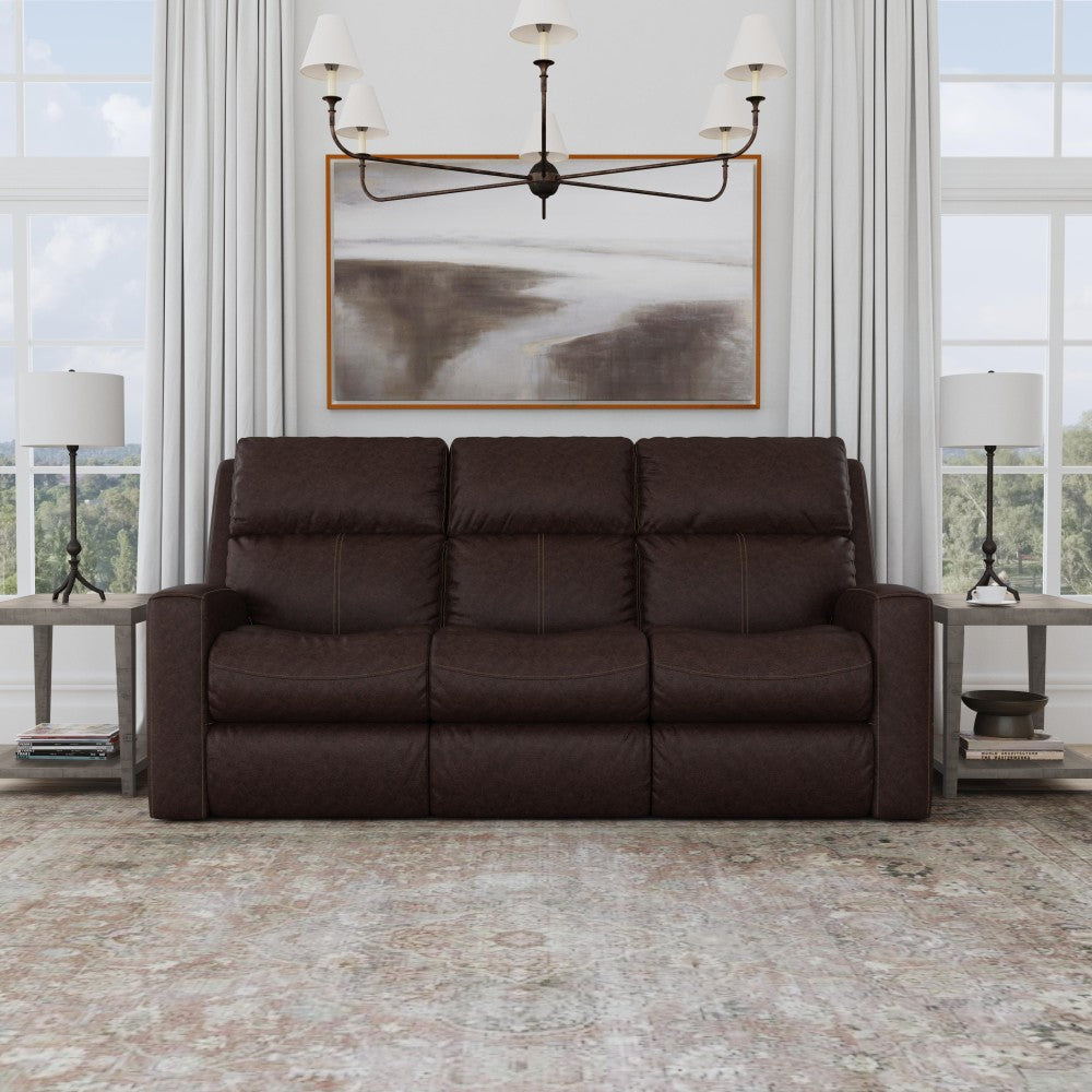 Score Power Reclining Sofa with Power Headrests & Lumbar - Leather 654-70