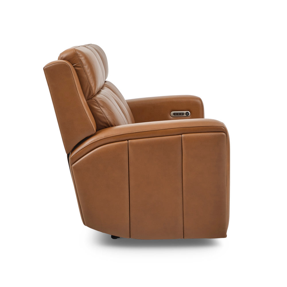 Wyatt Power Reclining Sofa with Power Headrests & Lumbar - Leather 705-72