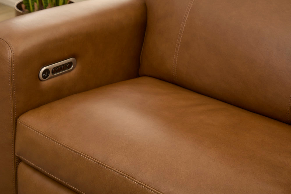 Wyatt Power Reclining Sofa with Power Headrests & Lumbar - Leather 705-72