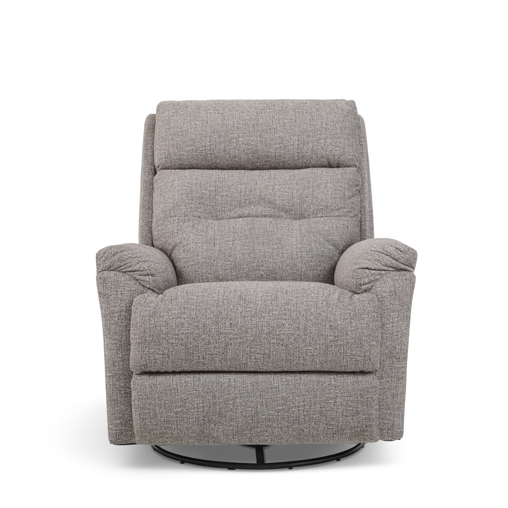 Sophisticated Power Swivel Gliding Recliner with Power Headrest & Lumbar - Fabric 365-72