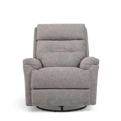 Sophisticated Power Swivel Gliding Recliner with Power Headrest & Lumbar - Fabric 365-72