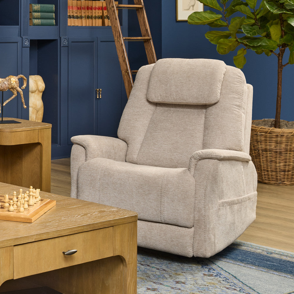 Zecliner Model 3+ Petite Power Lift Recliner with Power Headrest, Lumbar, Heat & Massage - Fabric 358-11