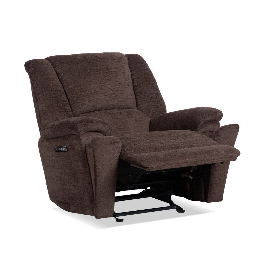 Plush Power Gliding Recliner with Power Headrest & Lumbar - Fabric 410-70