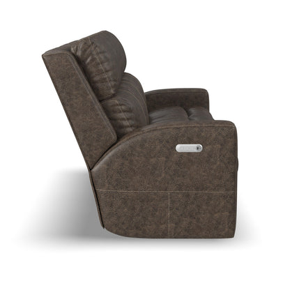 Score Power Reclining Sofa with Power Headrests & Lumbar - Leather 654-70